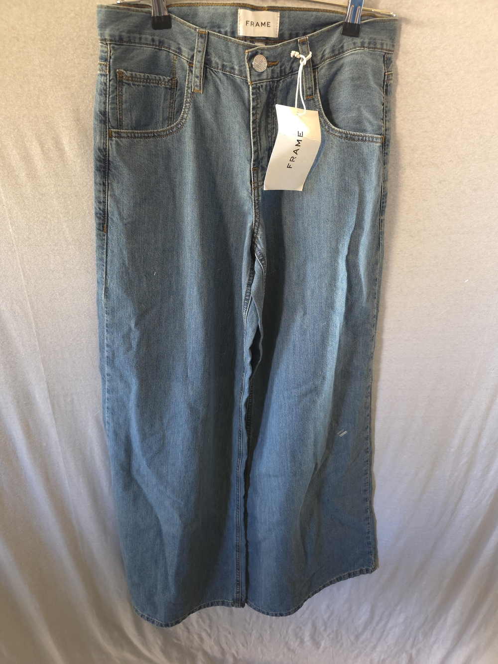 Frame Denim Women's Wide-Leg Jeans in Light Blue